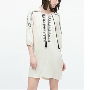Zara embroidered tunic dress Medium 7901/053
